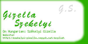 gizella szekelyi business card